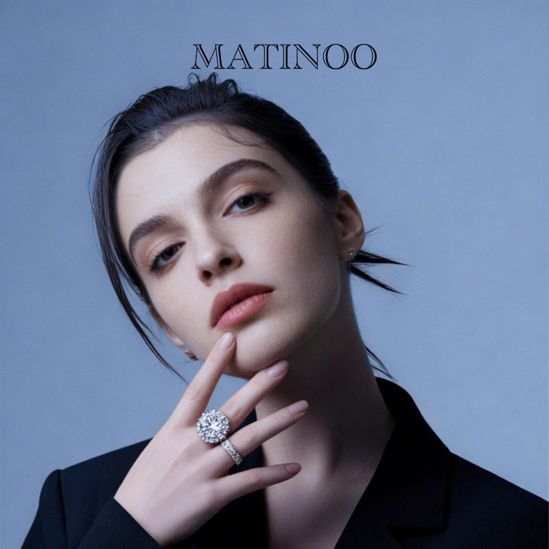 Lab grown diamond ring engagement ring 3D castle cluster ring