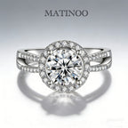Lab grown diamond ring engagement ring 3D castle cluster ring