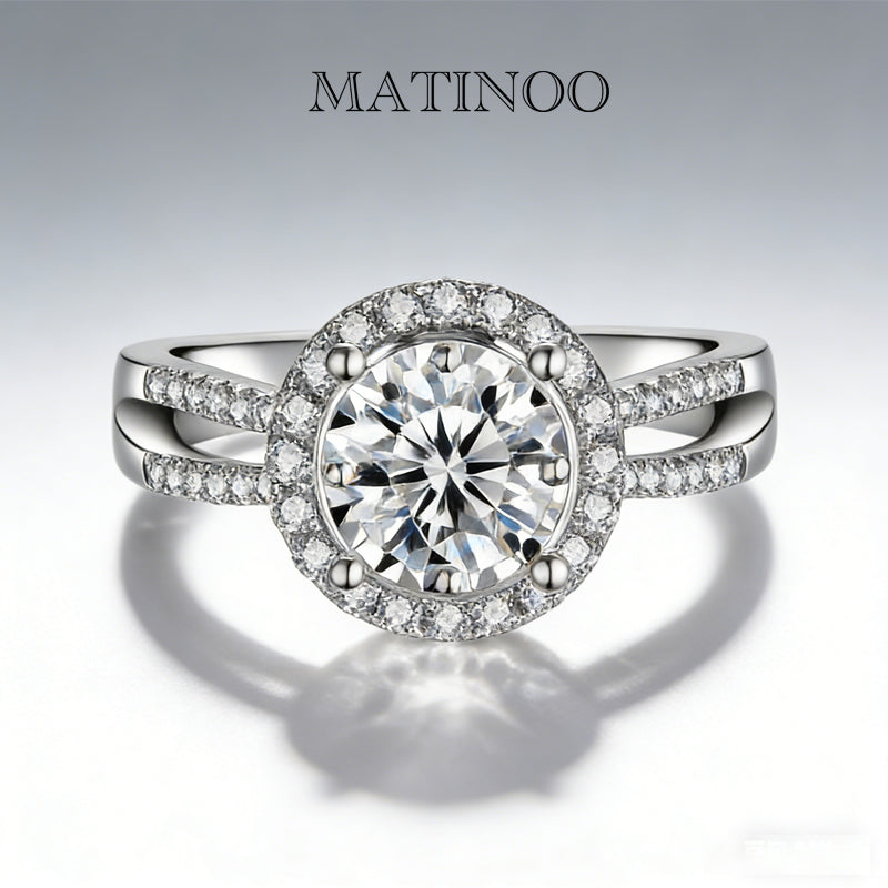 Lab grown diamond ring engagement ring 3D castle cluster ring