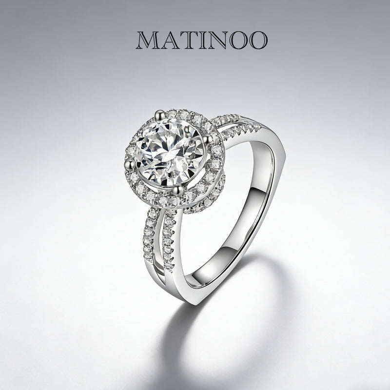 Lab grown diamond ring engagement ring 3D castle cluster ring