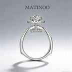 Lab grown diamond ring engagement ring 3D castle cluster ring