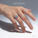 Fancy Intense Blue Diamond Engagement Ring - Princess Cut Design Ring