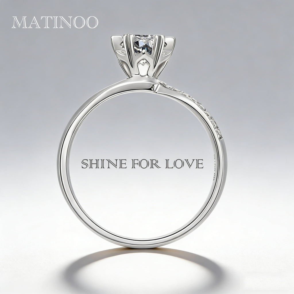 Snowflake Six-Prong Twisted Band Lab-Grown Diamond Engagement  Ring