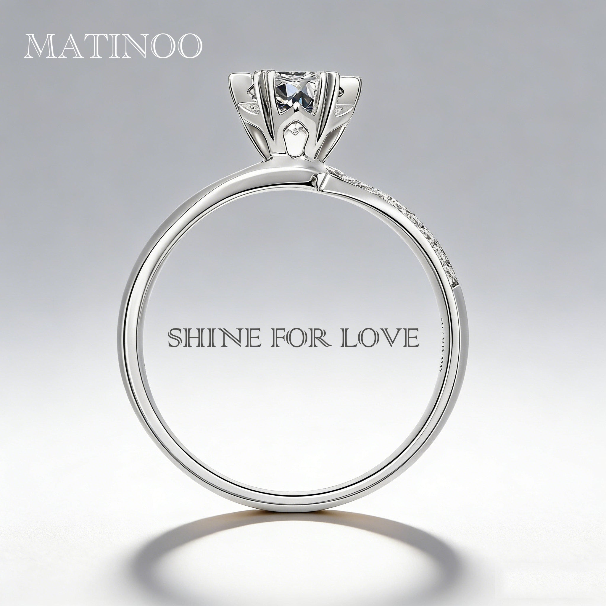 Snowflake Six-Prong Twisted Band Lab-Grown Diamond Engagement  Ring