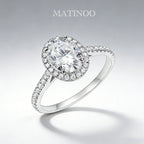 Oval Cut Lab Grown Diamond Halo Engagement Ring