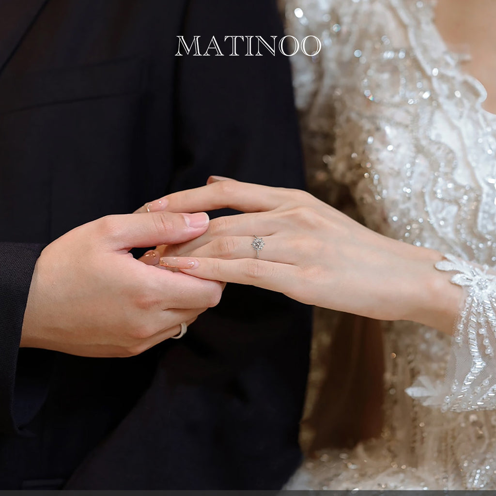 Intertwined Six-Prong Engagement Ring in 18K White Gold