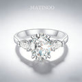 Oval Cut Pigeon Egg Ring - Three Stone Lab Diamond Ring