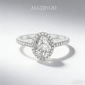 Oval Cut Lab Grown Diamond Halo Engagement Ring