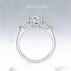 Oval Cut Pigeon Egg Ring - Three Stone Lab Diamond Ring
