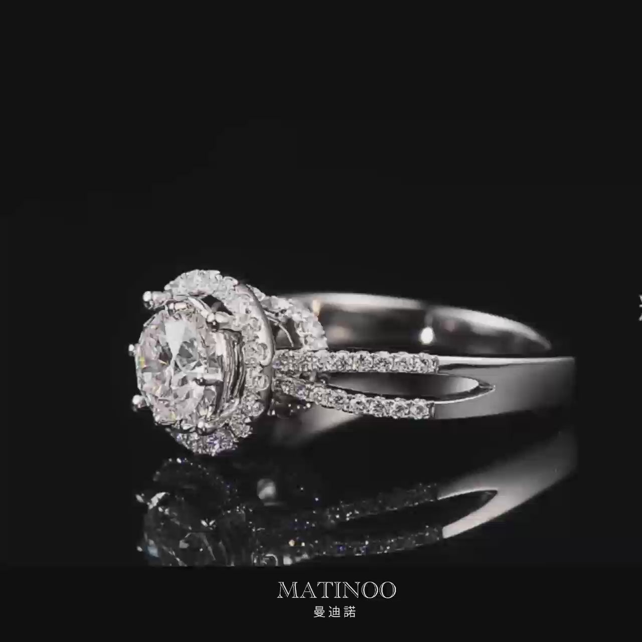 Lab grown diamond ring engagement ring 3D castle cluster ring